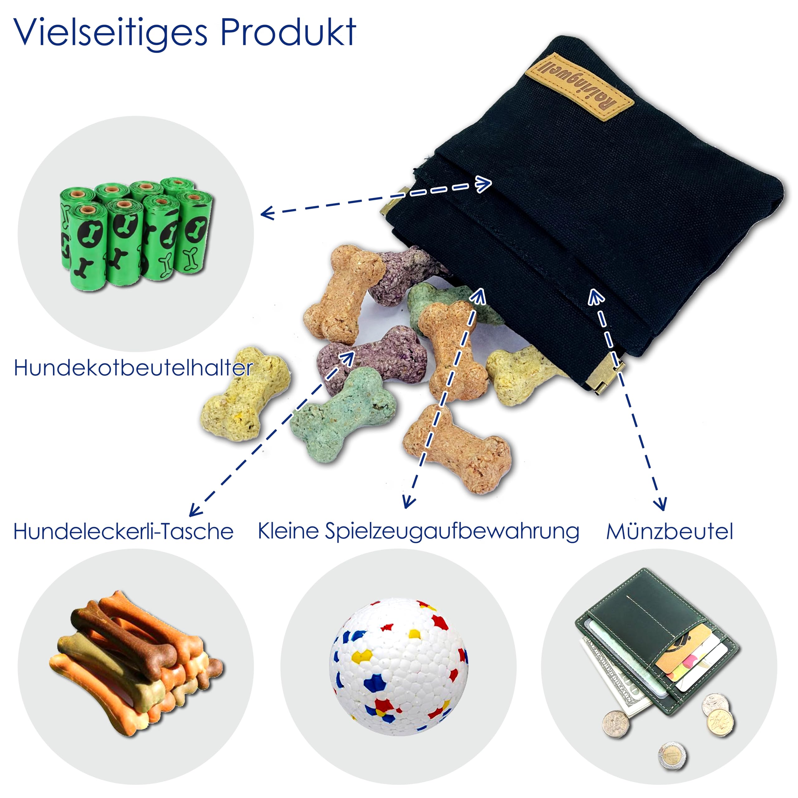 Raisingwell patrones vibrantes, bolsita atractiva para salidas cortas