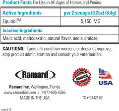Ramard Total Equine Relief, para caballos en entrenamiento, ayuda durante sesiones largas.
