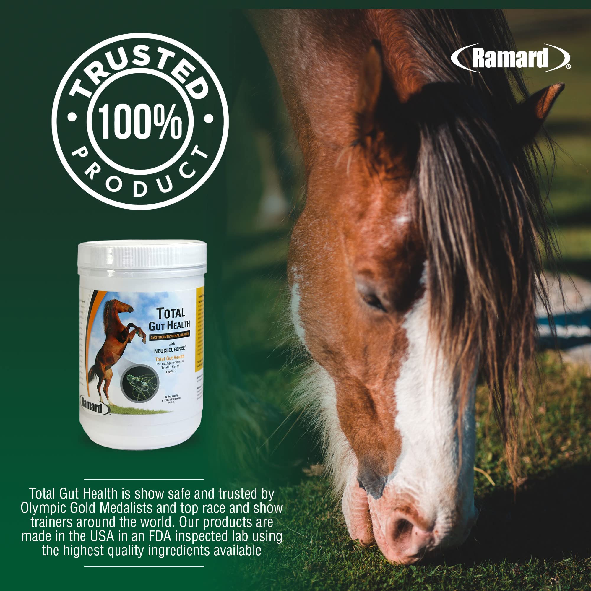 Ramard Total Gut Health, contenedor-almacenamiento, mantiene la frescura del suplemento.