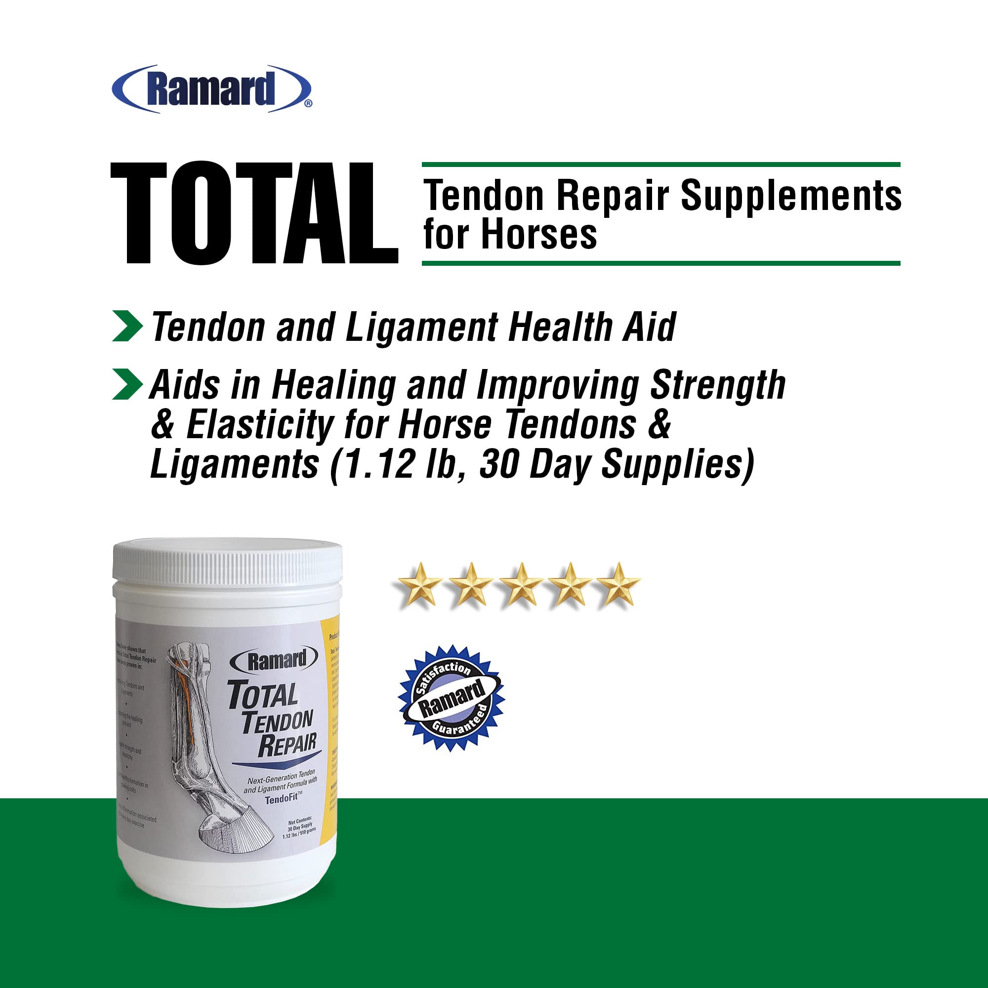 Ramard Total Tendon Repair, envase hecho en USA para calidad veterinaria.