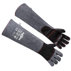 RAPICCA guantes de manejo de animales con cuero reforzado de doble capa para mayor protección.