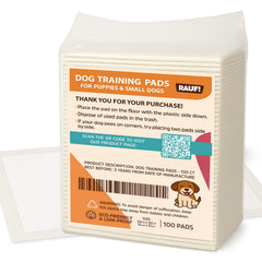 RAUF! pads premium SAP 24x20: absorción rápida para entrenamiento de cachorros en casa.