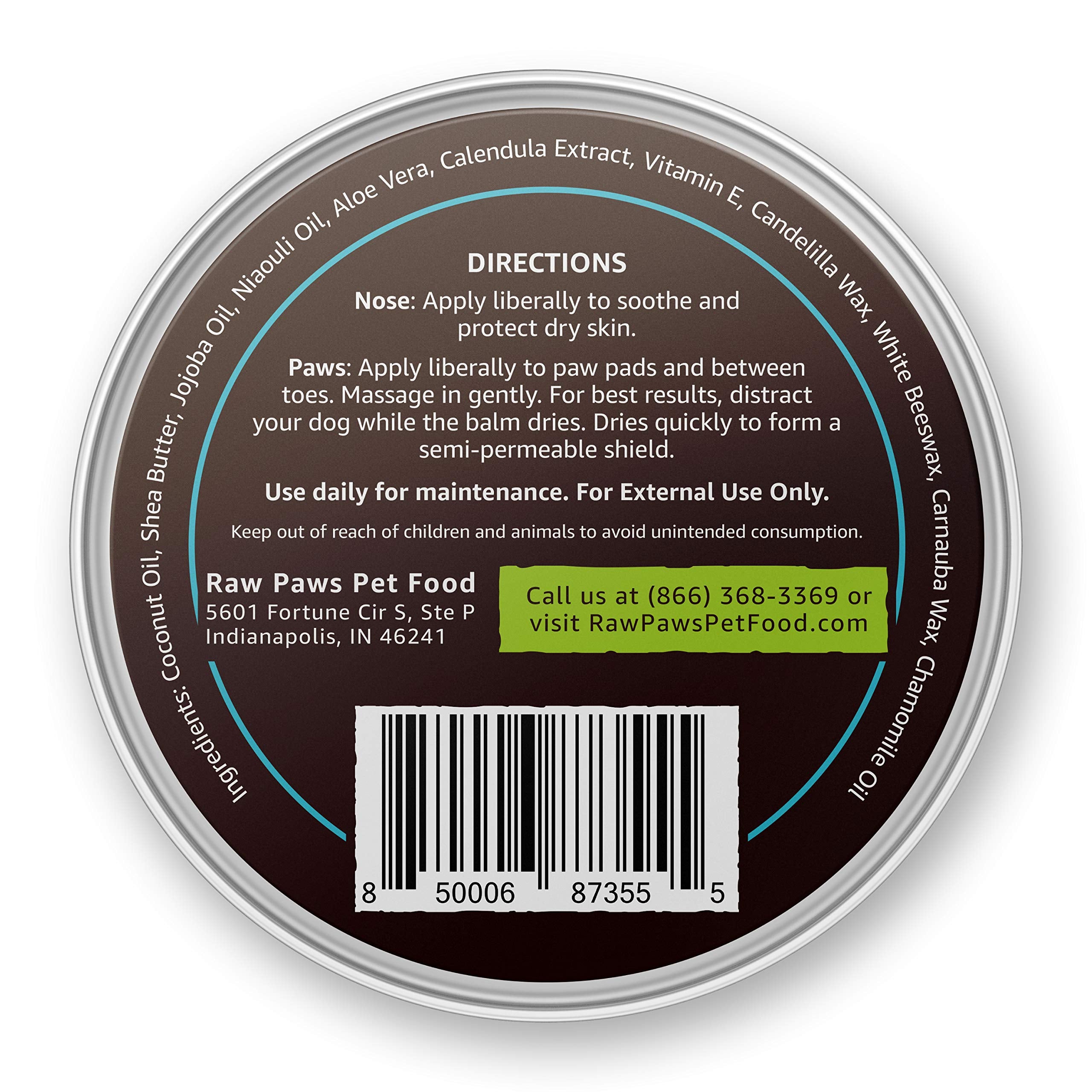 Raw Paws aplicación nariz: crema cremosa para uso diario y confort inmediato.