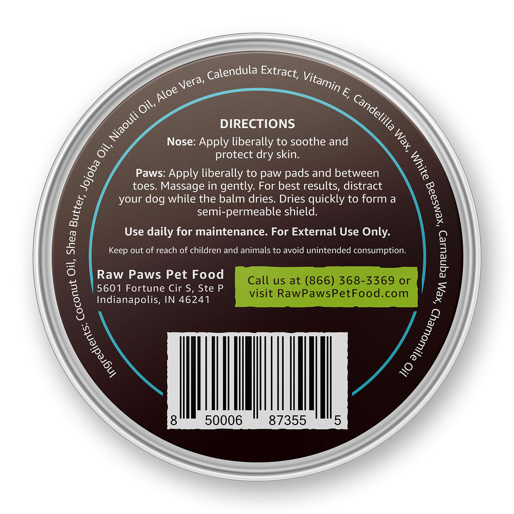 Raw Paws aplicación nariz: crema cremosa para uso diario y confort inmediato.
