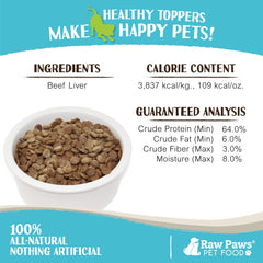 Raw Paws aplicacion sobre kibble para mayor atractivo de la comida