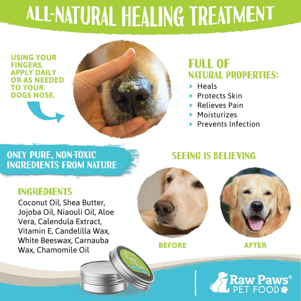 Raw Paws cuidado-patas-nariz: uso versátil para narices y almohadillas.