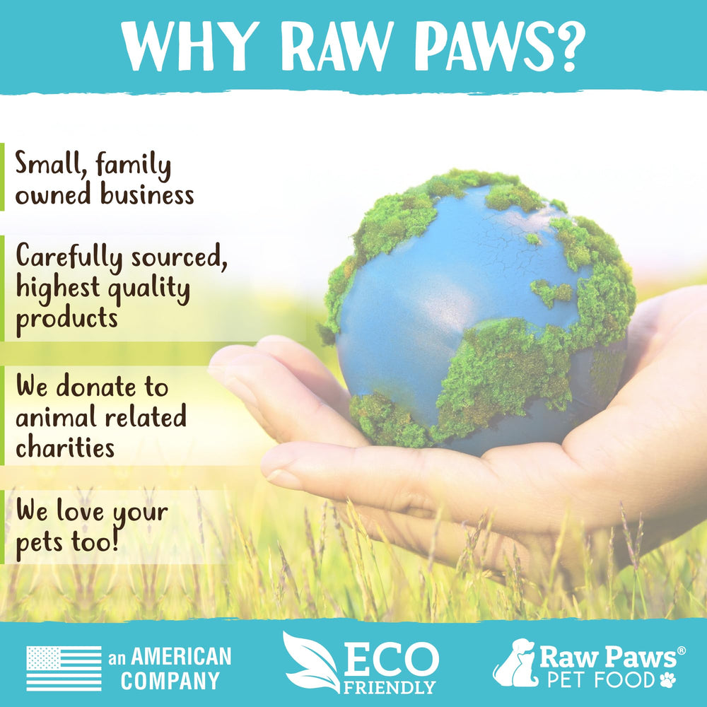 Raw Paws empaque práctico de 4 oz para uso fácil y cómodo