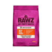 Rawz conejo crudo para gatos, envase visible, opción completa para la alimentación diaria.
