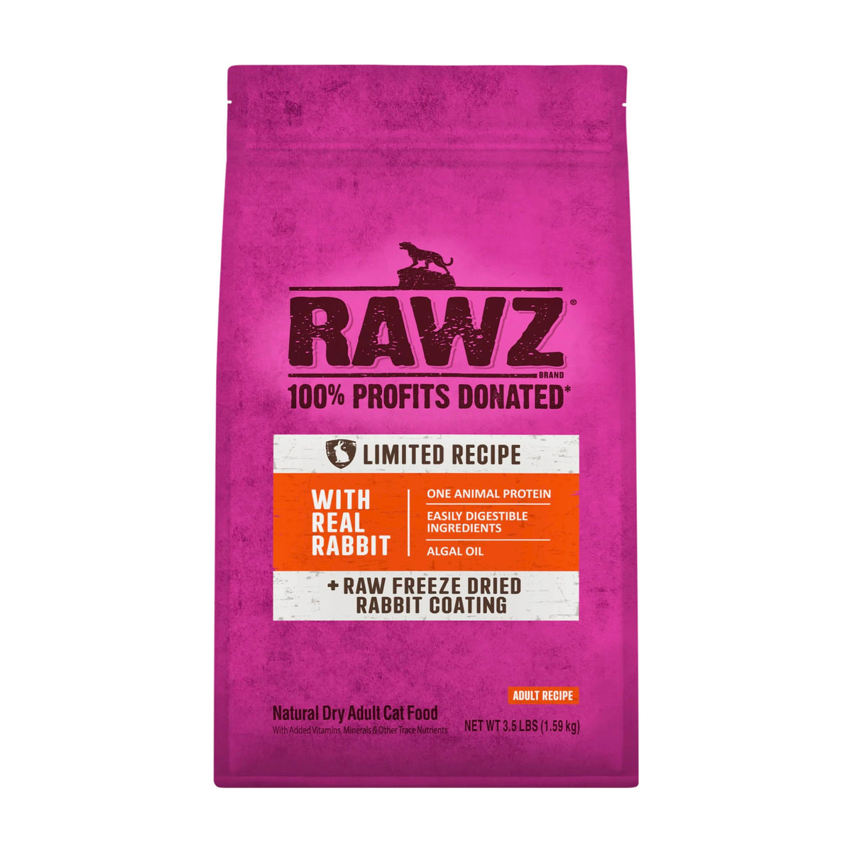Rawz conejo real croquetas secas para gatos, proteína única de calidad