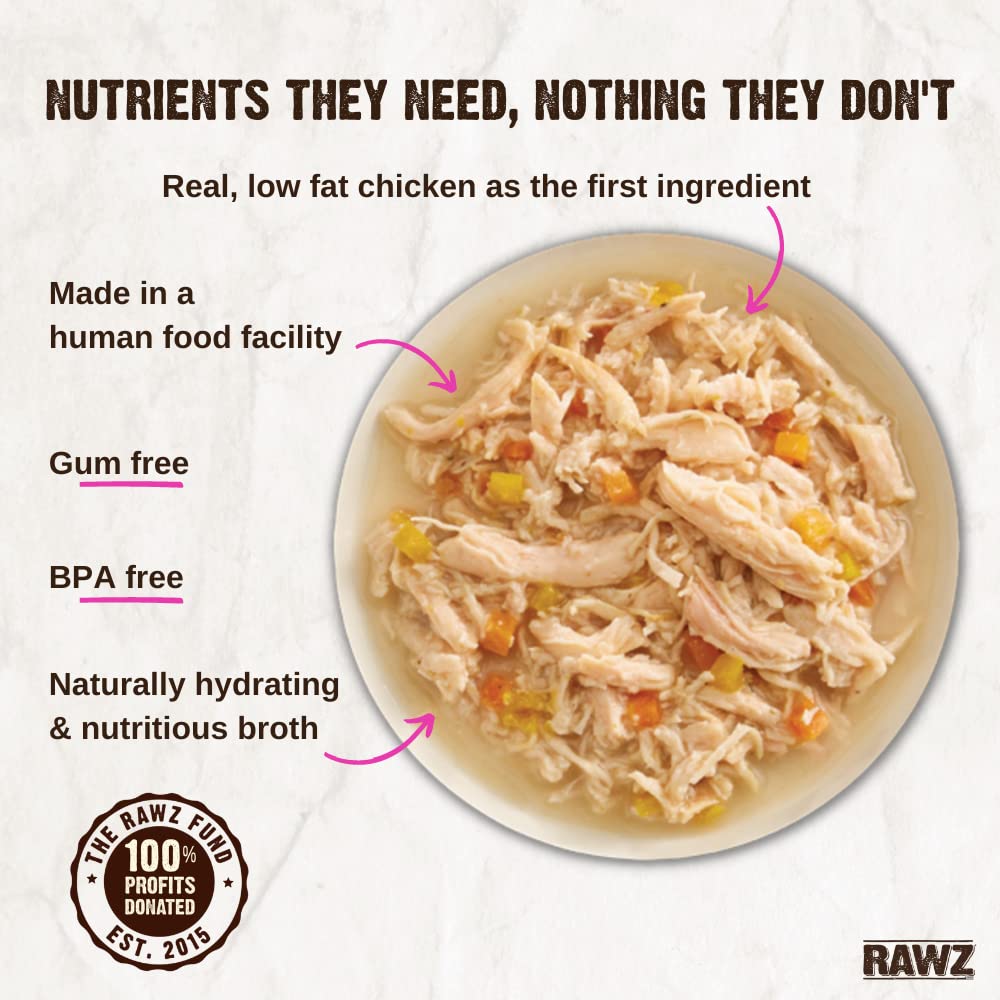Rawz ingredientes naturales sin subproductos para una dieta clara.