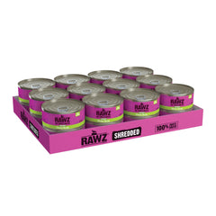 Rawz lata desmenuzada pollo, humedad natural para gatos.