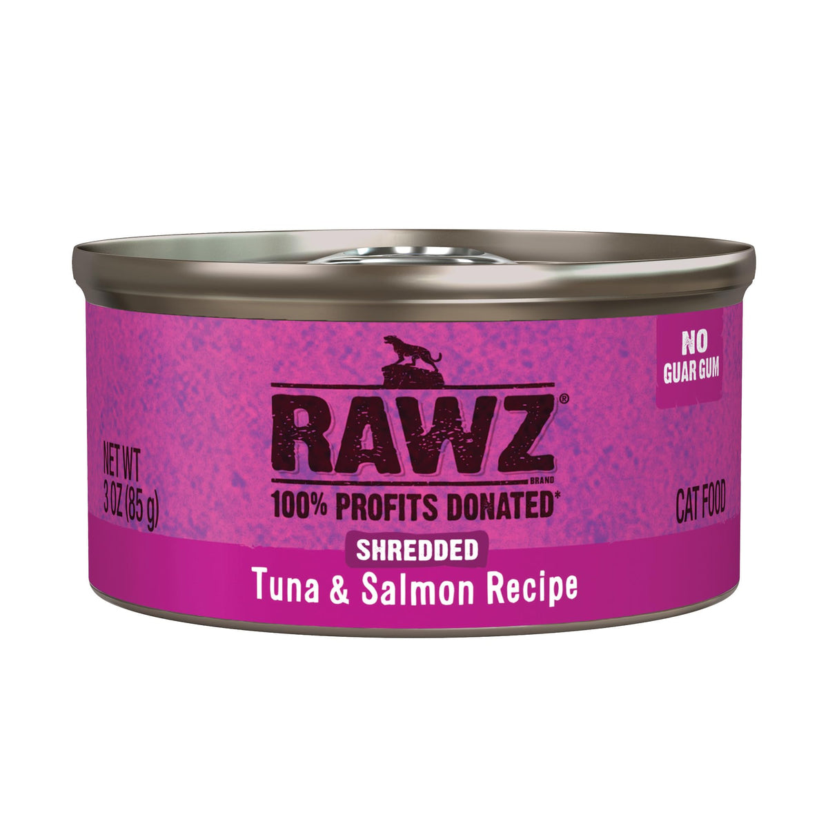 Rawz lata gato atun salmon: sabor natural para la comida diaria del felino.