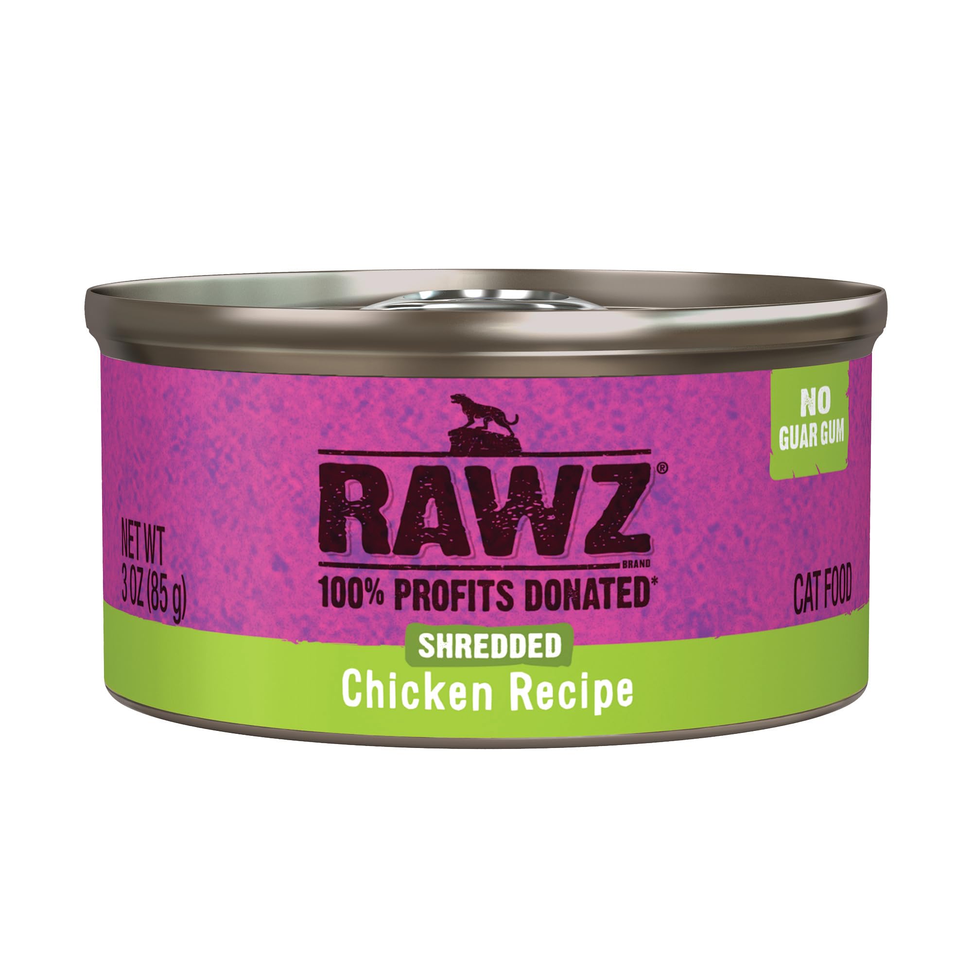 Rawz gato en lata con pollo de 3 onzas, fuente de proteína real para cada comida