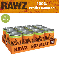 Rawz pack12 latas perro, conveniencia para alimentación diaria.
