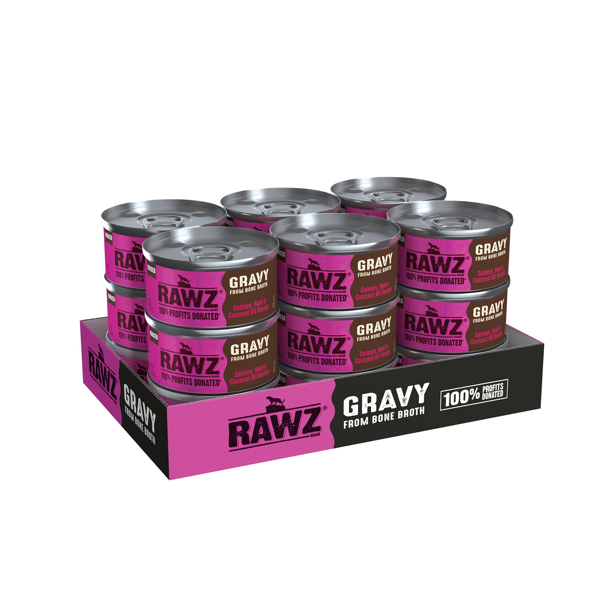 RAWZ picada salmón en lata: sabor real y humedad para la hidratación del gato.
