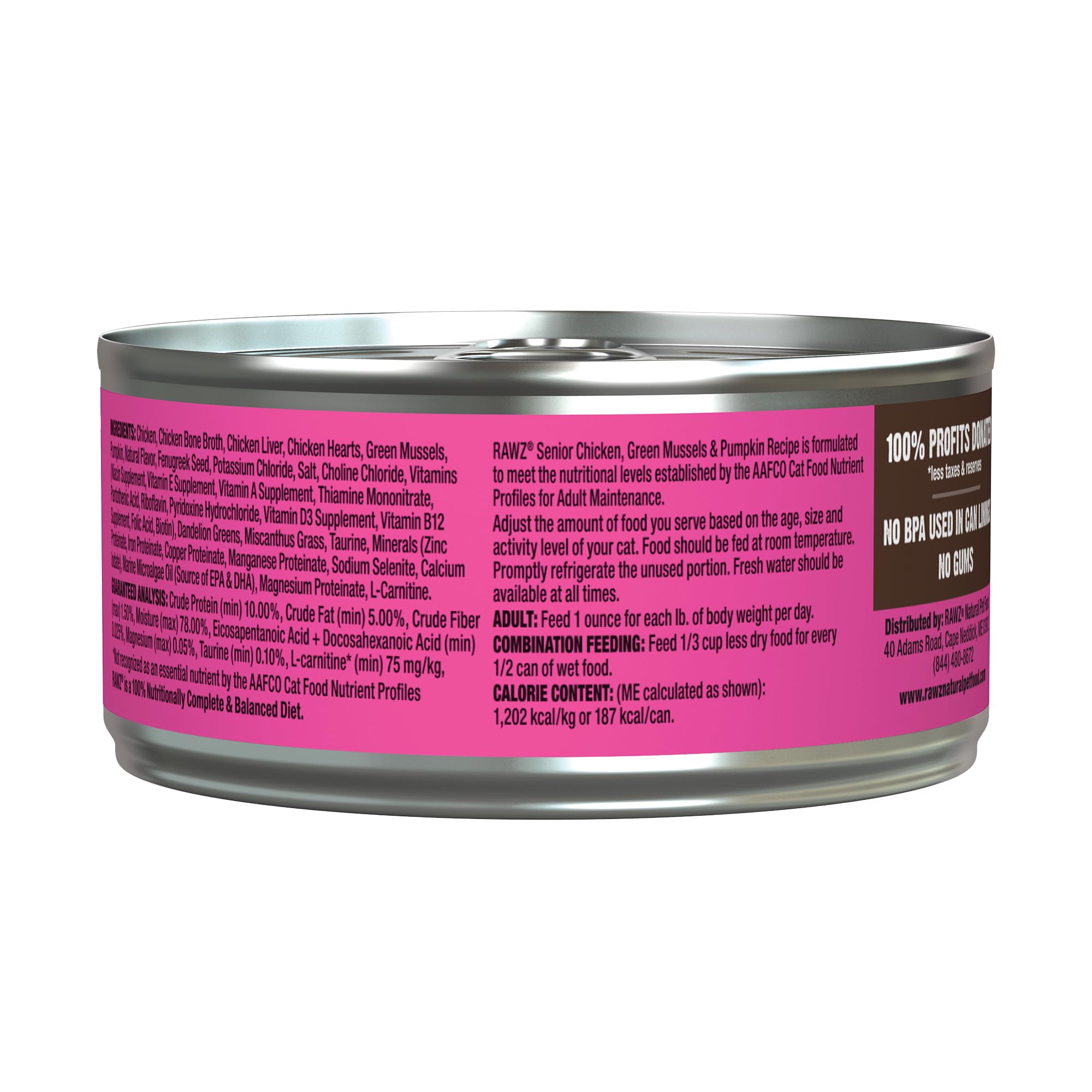 Textura cremosa de pate Rawz para gatos exigentes.