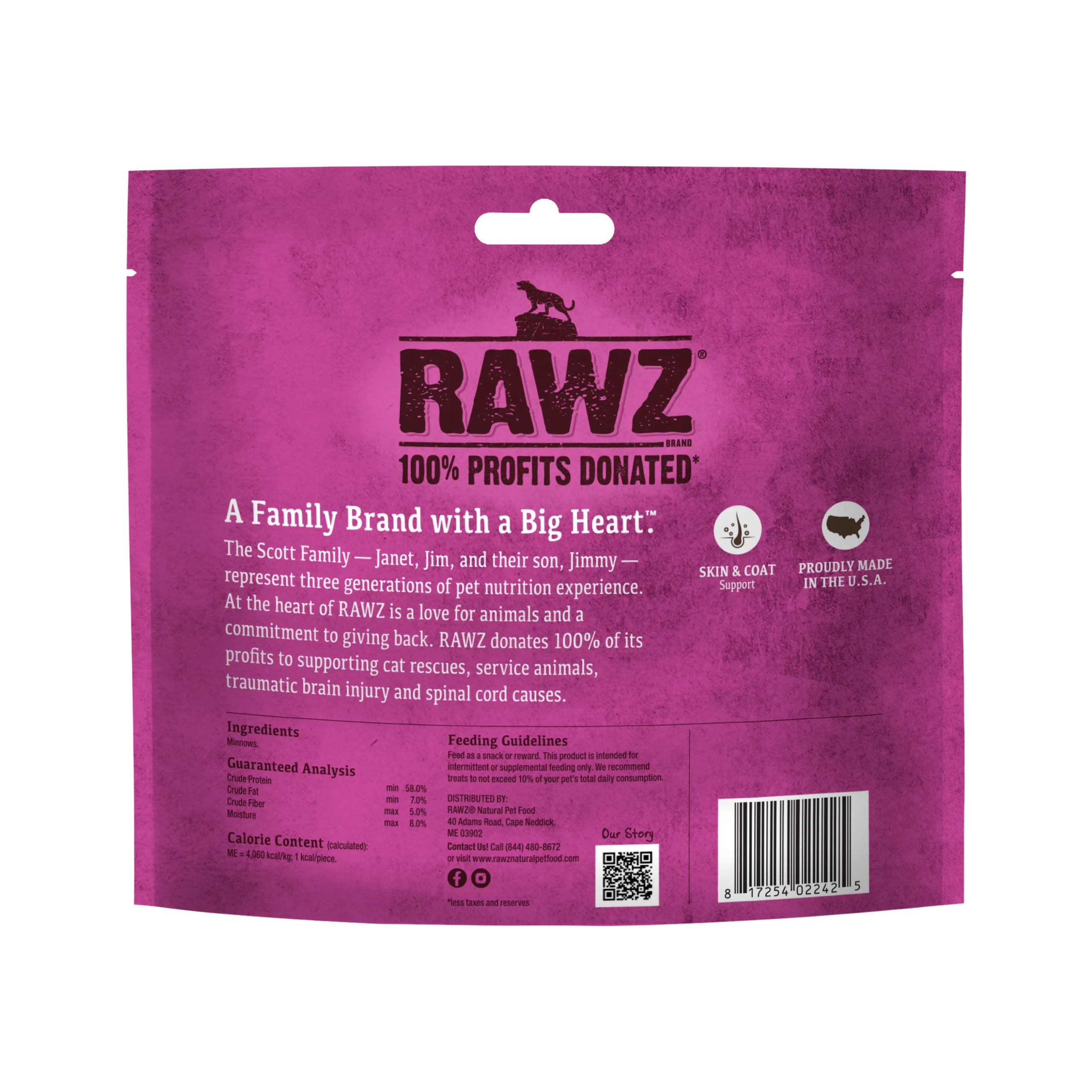 Rawz venado, snack crujiente para gatos activos y pelaje saludable