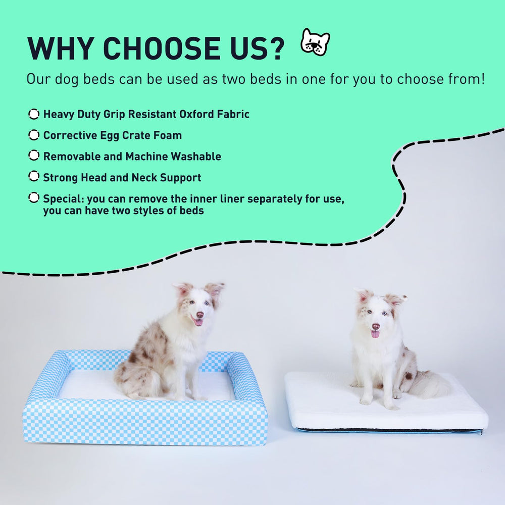 Razyzil funda lavable y removible para cama de perro.