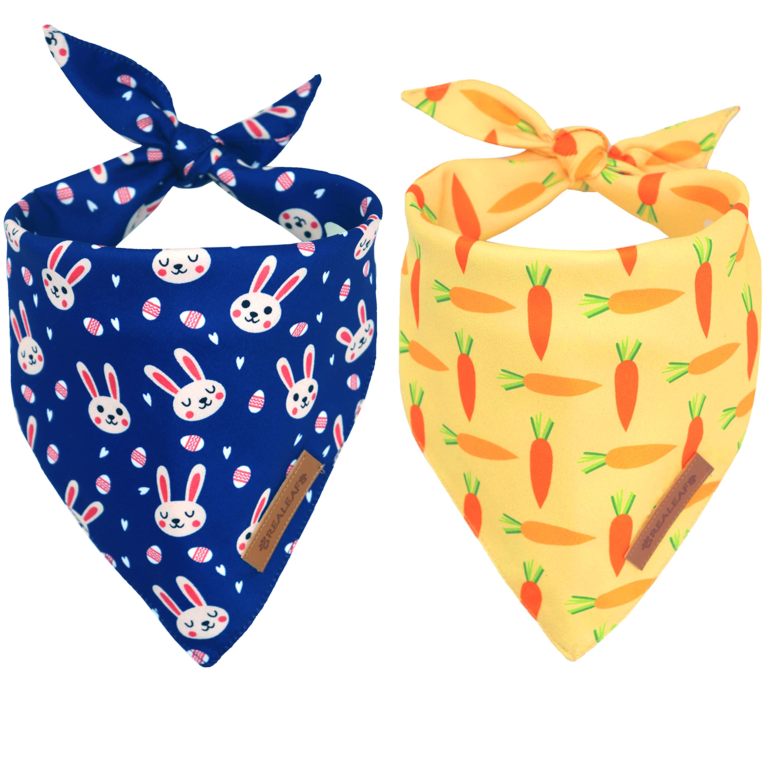 Realeaf bandana Pascua para perro, dos piezas, ideal para fotos festivas.