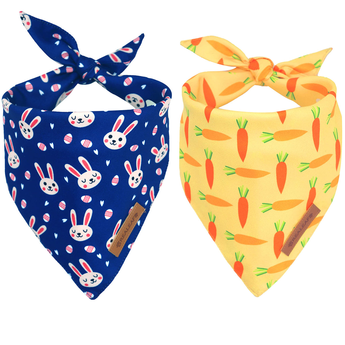 Realeaf bandana Pascua para perro, vista frontal, ideal para fotos festivas.