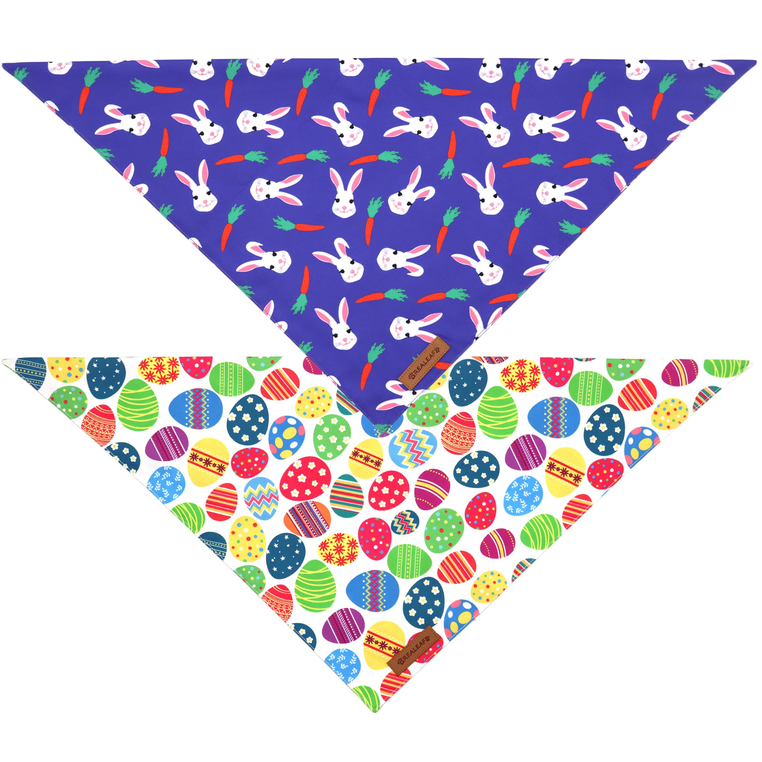 Bandana de Pascua Realeaf con tallas para perros, ajuste cómodo para S, L y XL.