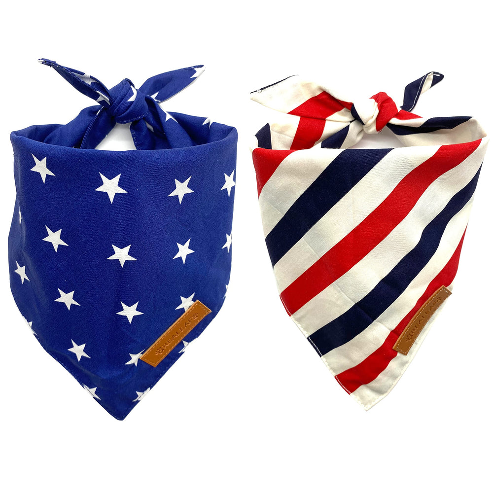 Bandana Realeaf 4 de julio, doble capa duradera para perros activos.