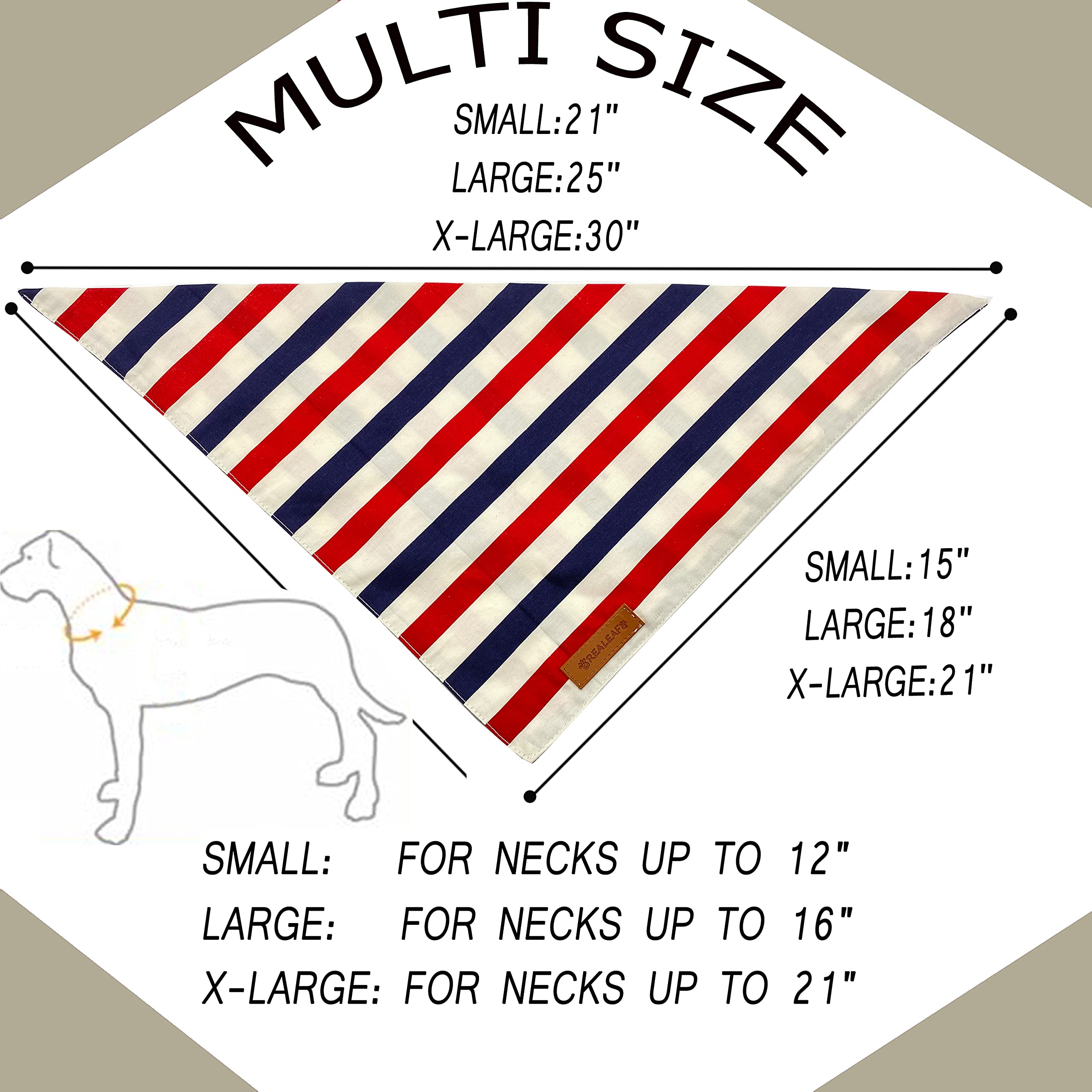 Bandana Realeaf con diseño de bandera de Estados Unidos para fotos.