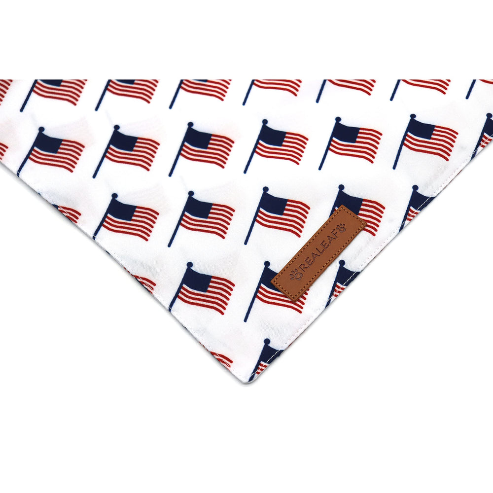 Realeaf bandana para perro talla grande, ajuste para cuellos amplios y estilo patriótico