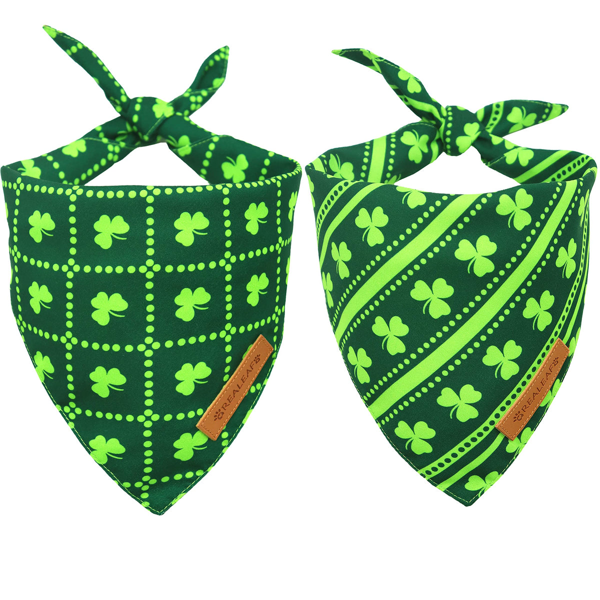 Realeaf Bandanas Día de San Patricio, dúo, para lucirse en paseos.