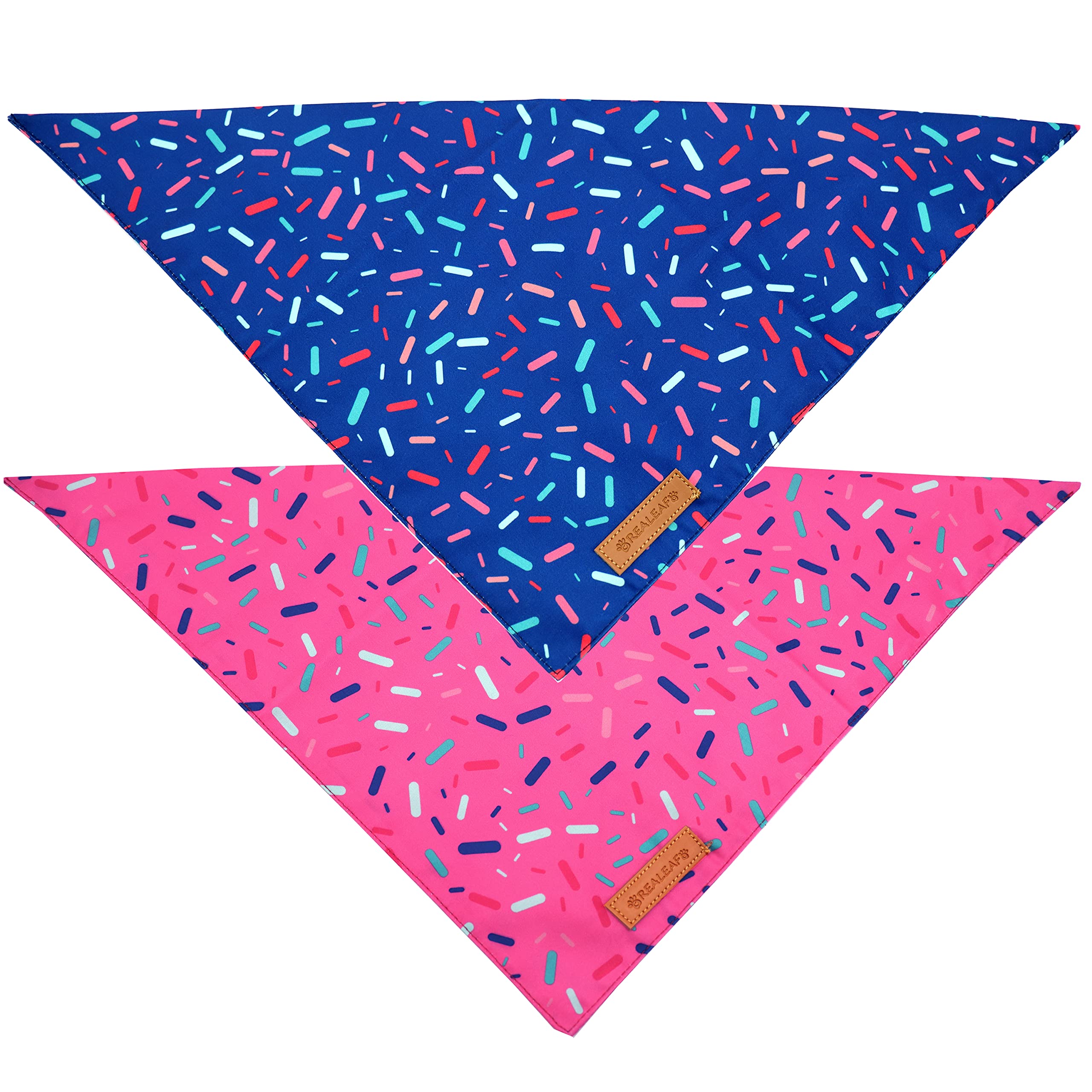 Diseño reversible en triángulos de Realeaf para combinar outfits.