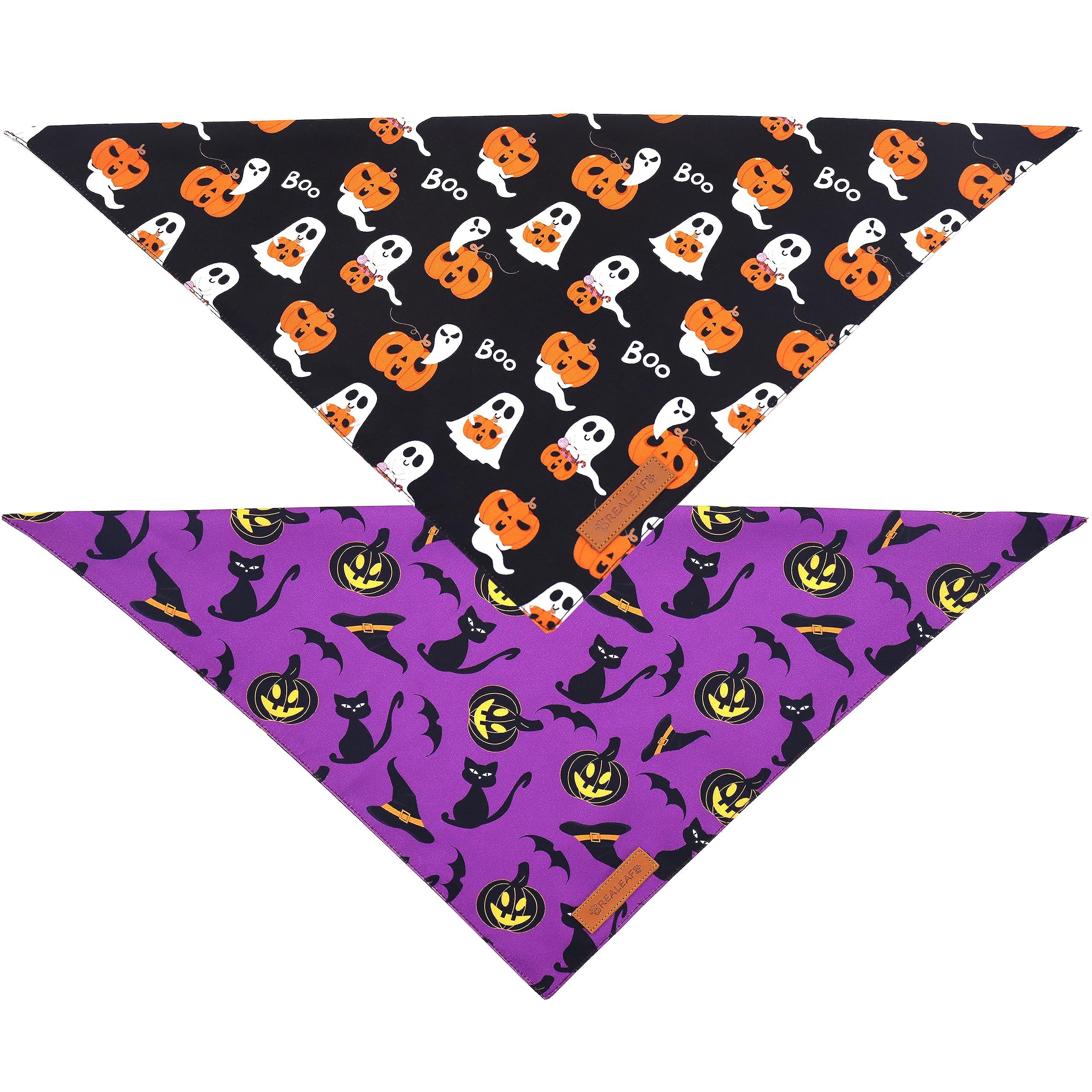 Realeaf bandanas perro, tallas pequeña, mediana y grande, adecuada para muchos cuellos.