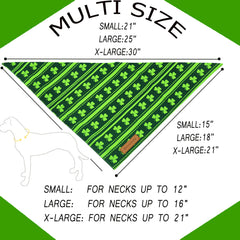 Realeaf Bandanas para perro verde reversible con trébol, añade estilo diario.