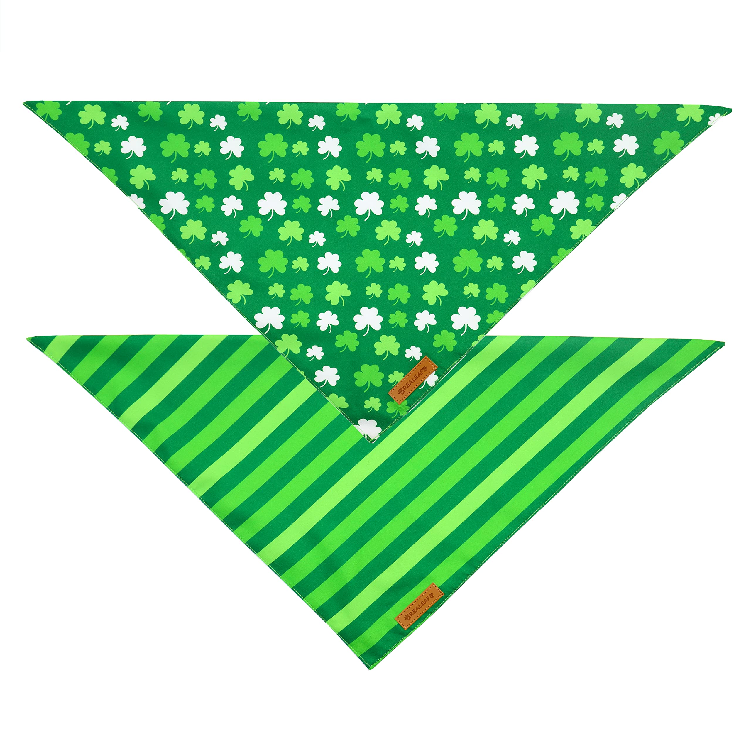 Realeaf pañuelo triangular, ajuste cómodo para cuellos de perros medianos y grandes.