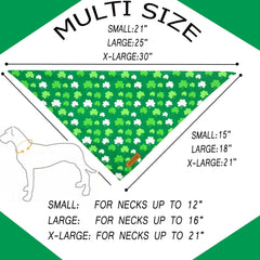 Realeaf pañuelo triangular Día de San Patricio, primer plano, añade estilo festivo a tu perro.