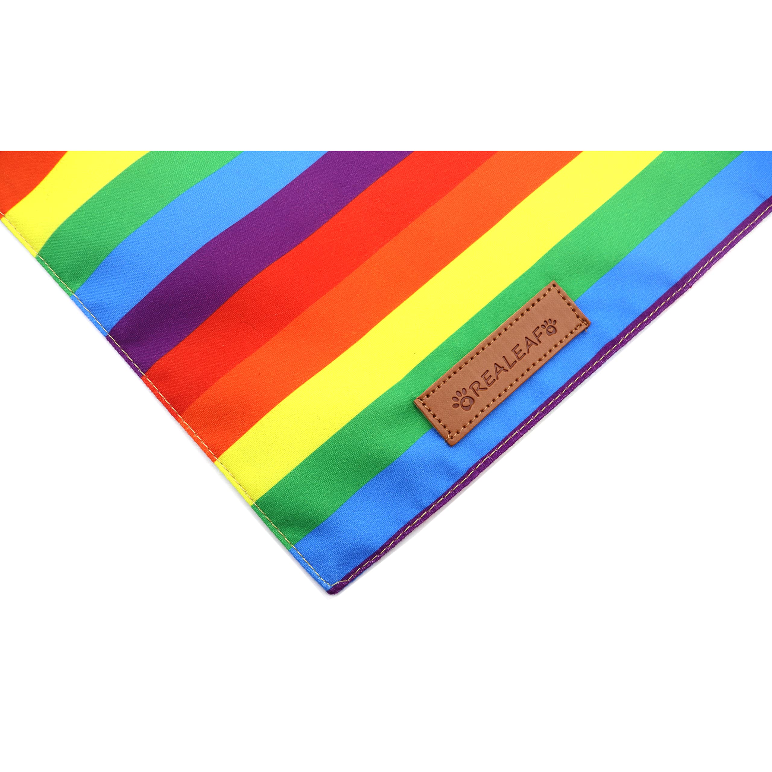 Realeaf Pride Bandana tallas variadas, variedad de medidas para cuellos de diferentes tamaños.