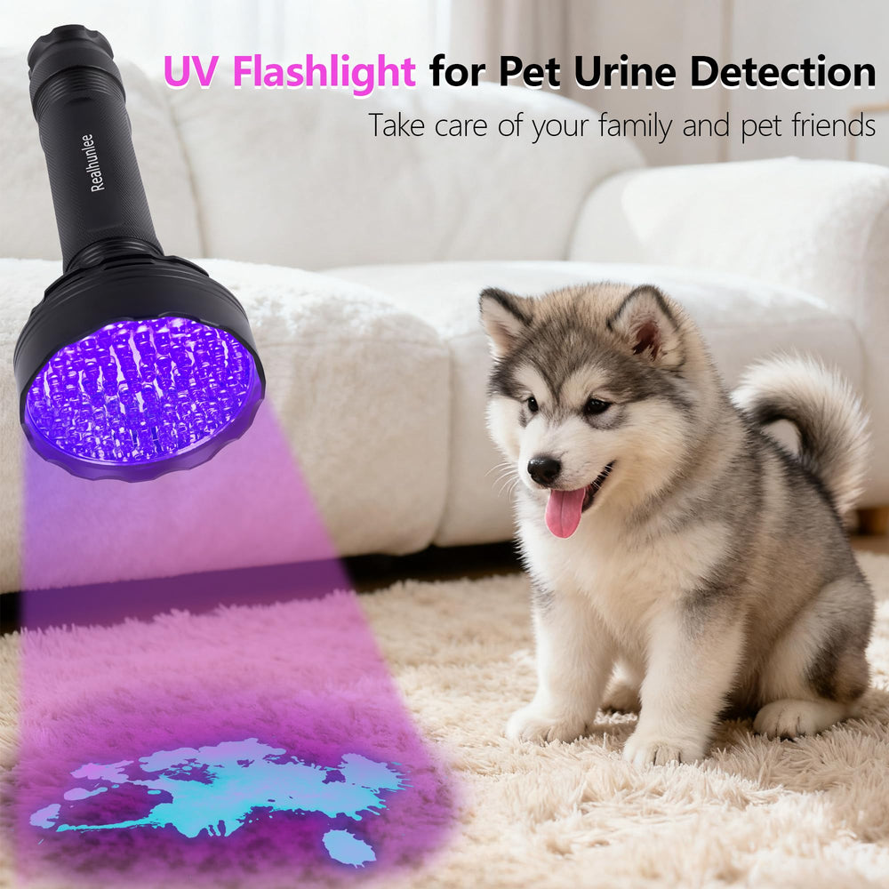 REALHUNLEE detección de orina en alfombras y suelos con luz UV