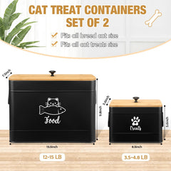 Reallnaive tapas de bambú para mantener fresco el alimento del gato.