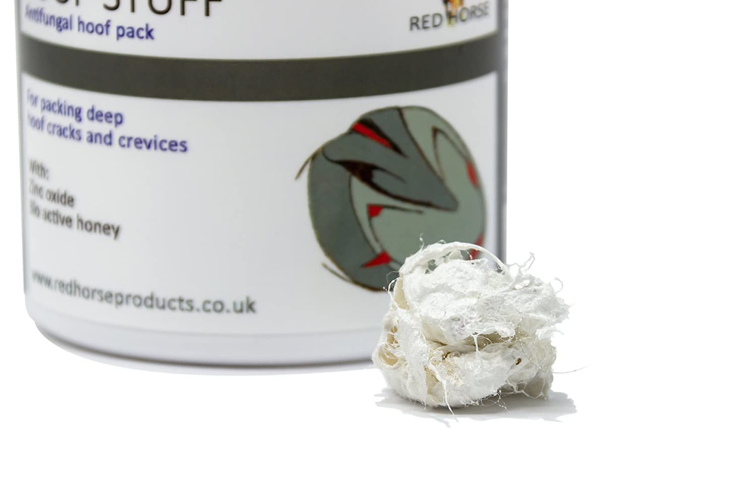 Red Horse Products Hoof-Stuff: textura fibrosa que se mantiene en su lugar durante horas.