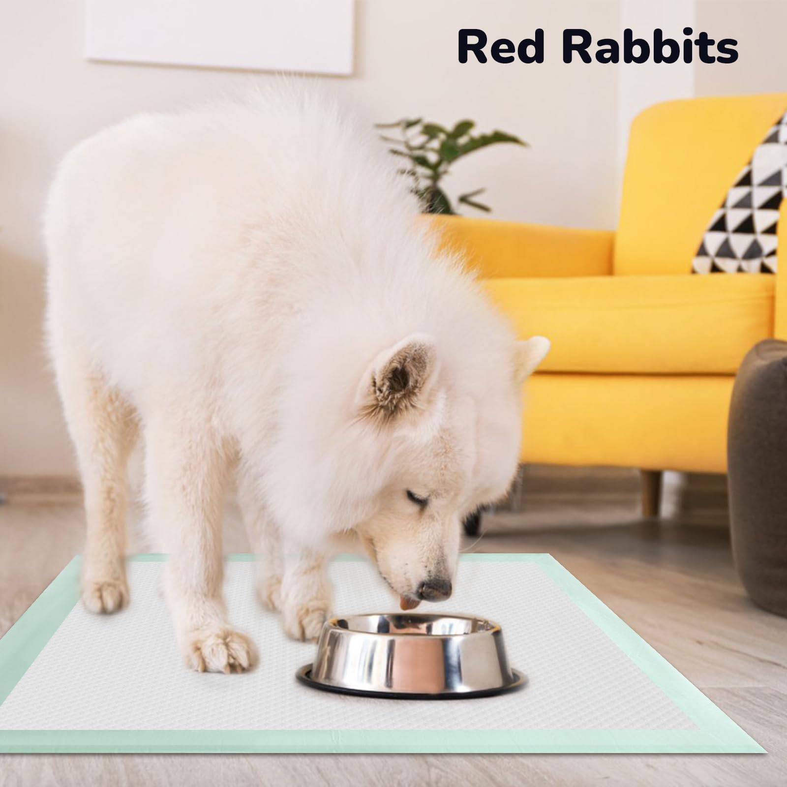 Red Rabbits diseño verde de la almohadilla para hogar