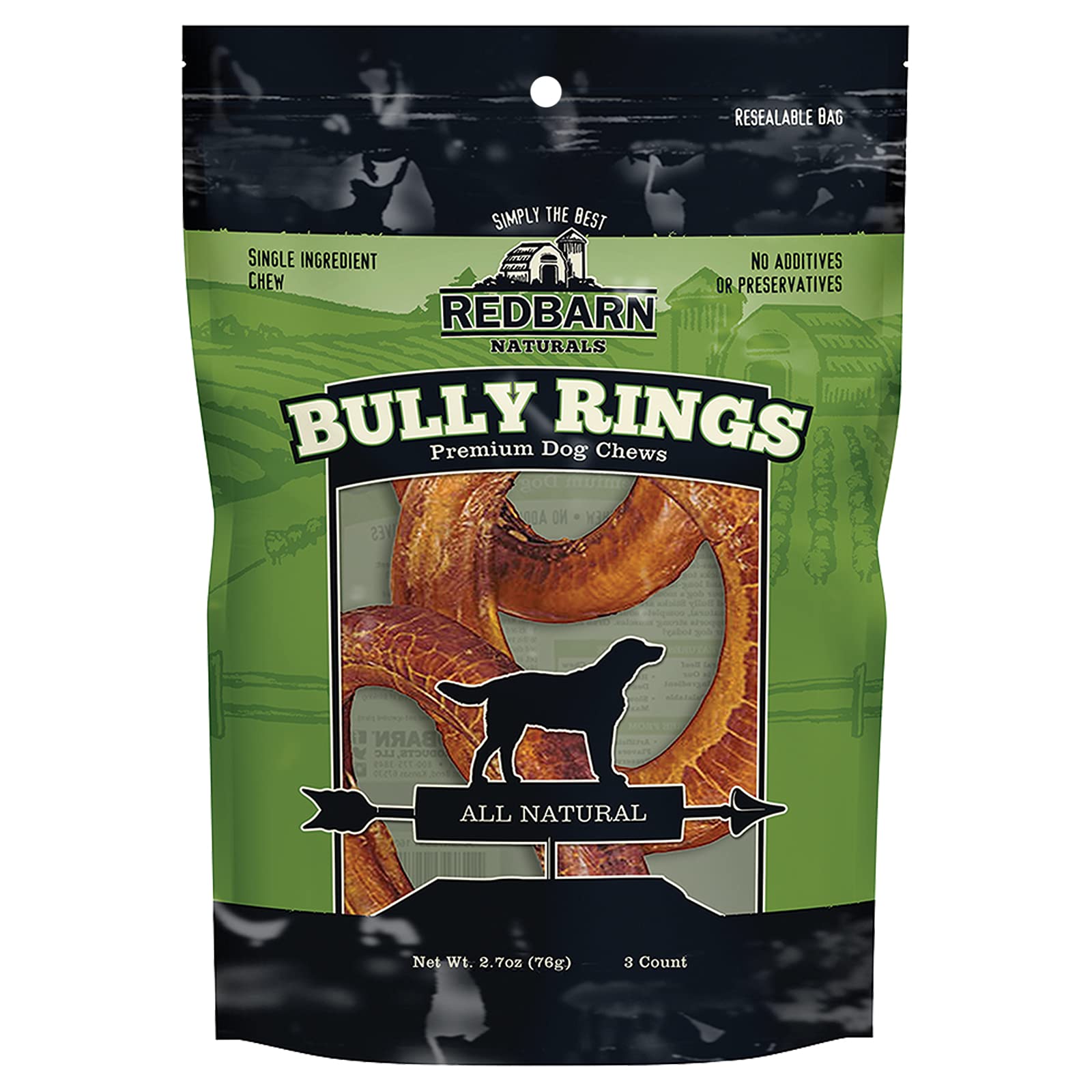 Redbarn Anillos masticables: juego de tres-pack para masticación prolongada.