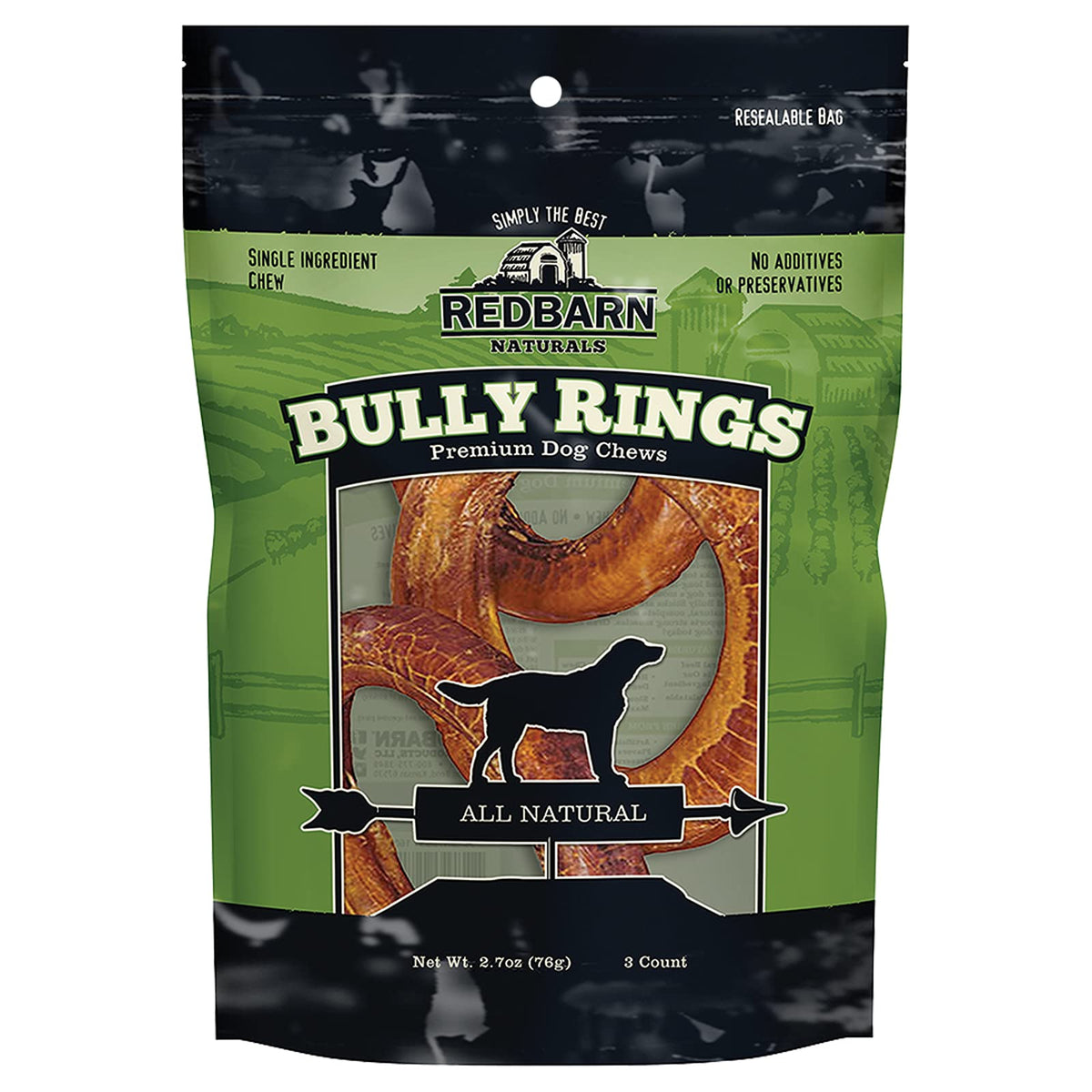 Redbarn Anillos masticables: juego de tres-pack para masticación prolongada.