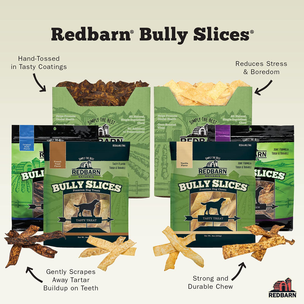 Redbarn Bully Slices con frutos rojos, fuente natural de vitaminas.