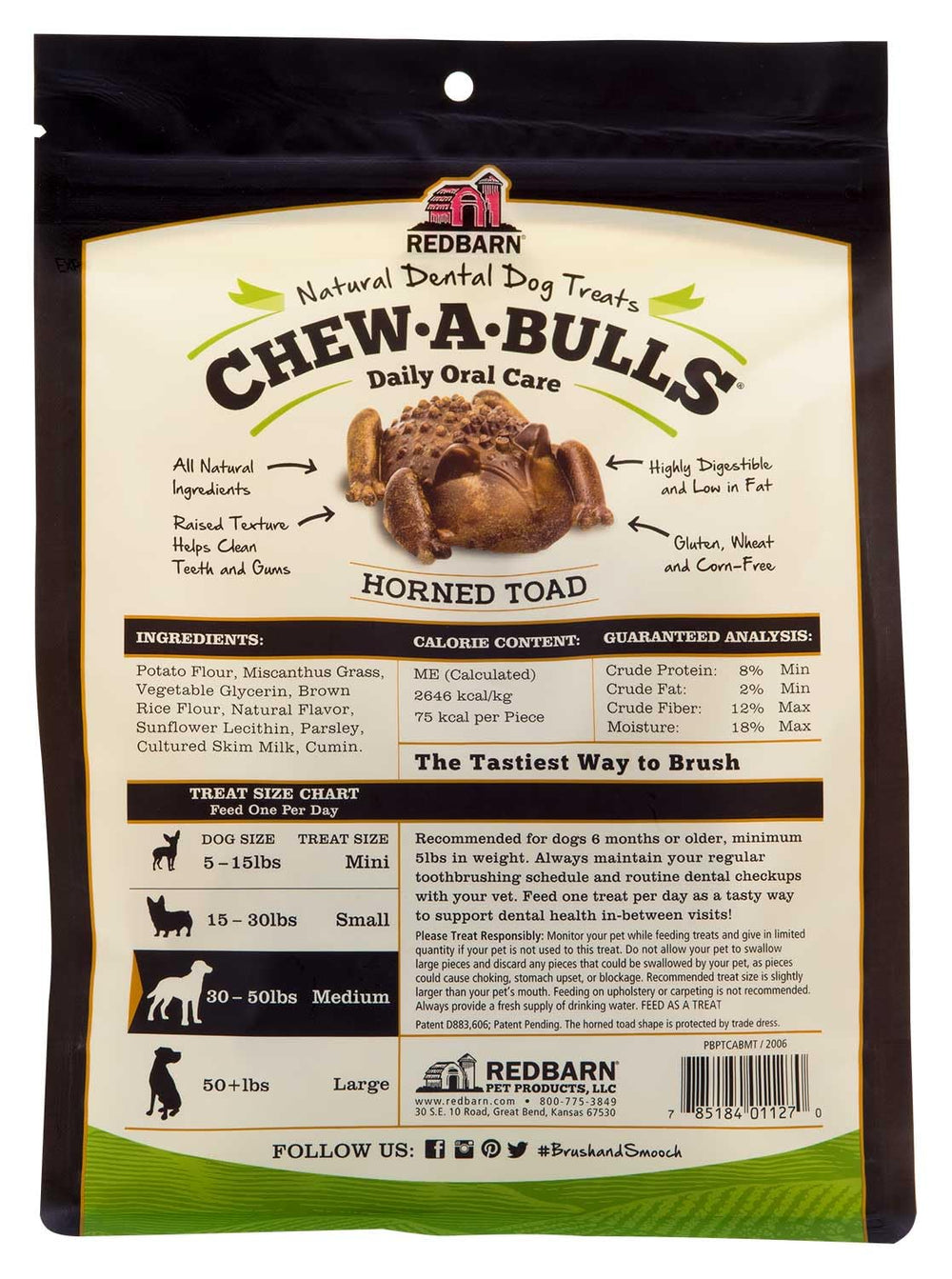 Redbarn Chew-A-Bulls empaque de 12 unidades, práctico para casa y viaje