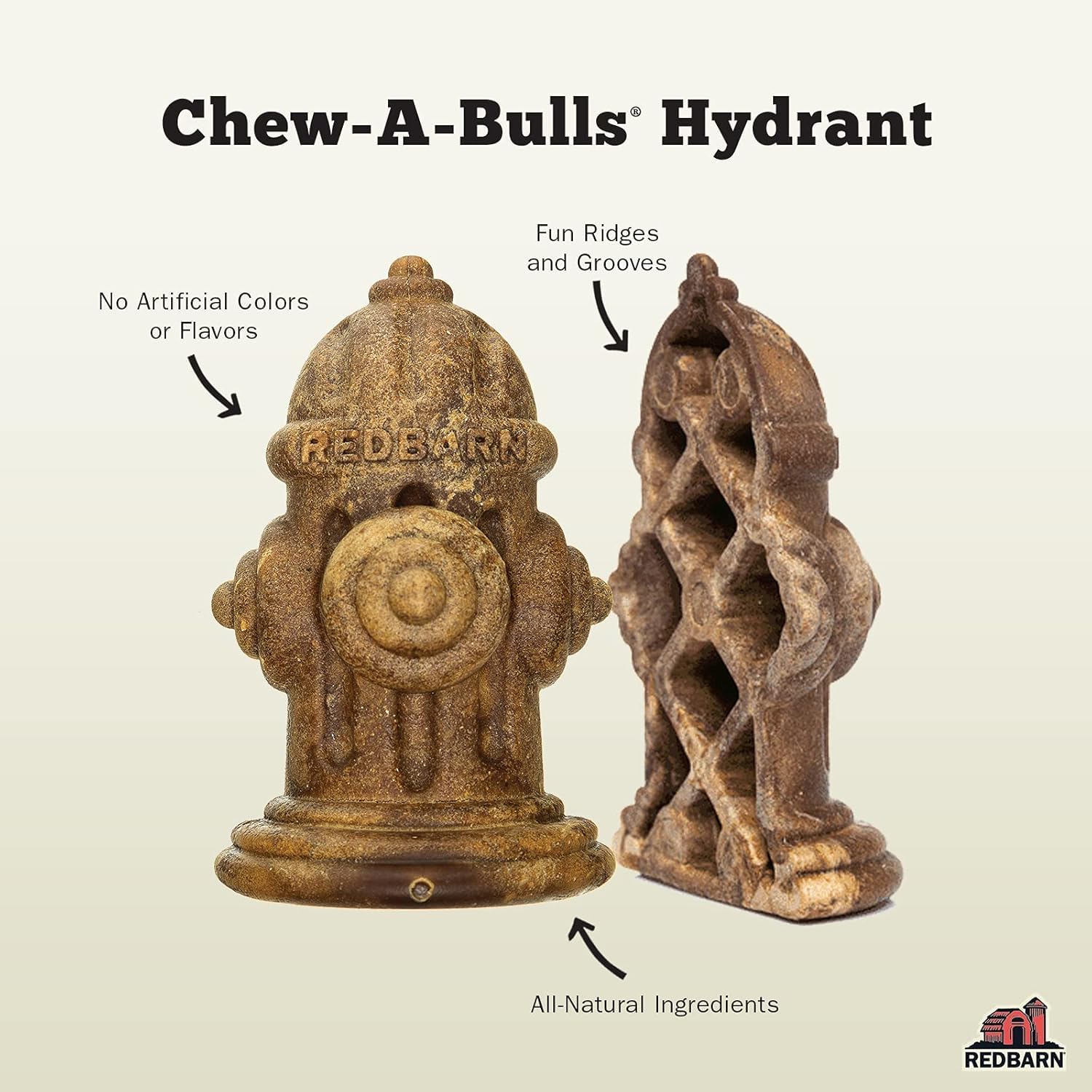 Redbarn Chew-A-Bulls forma de hidrante mediana para masticación agradable