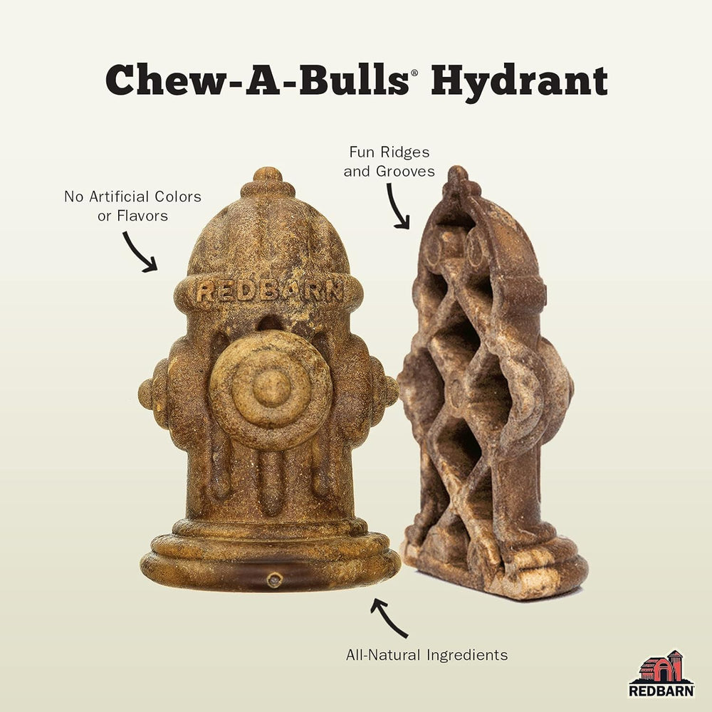 Redbarn Chew-A-Bulls forma de hidrante mediana para masticación agradable