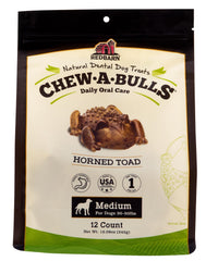 Redbarn Chew-A-Bulls en forma de sapo mediano para perros, ayuda a la limpieza dental diaria