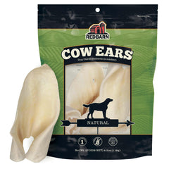 Redbarn orejas de vaca premium 9 cuenta, snack natural para perros y masticación diaria.