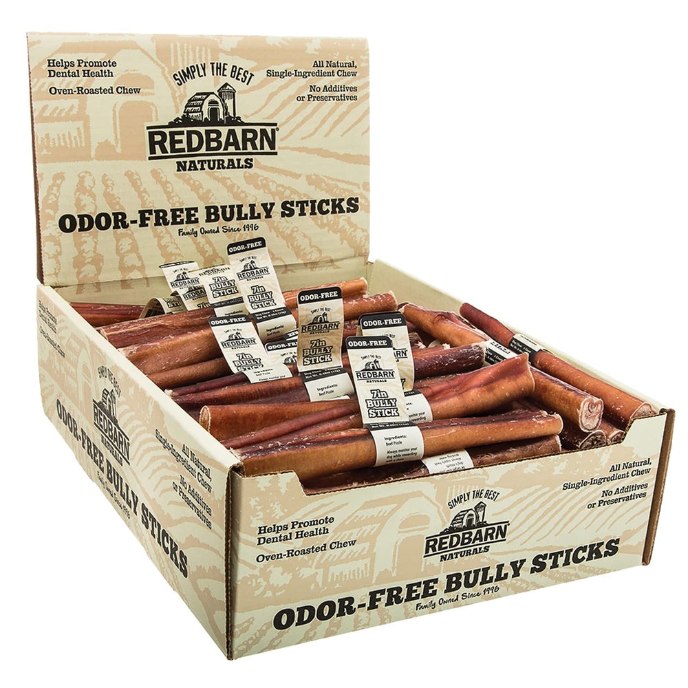 Redbarn Palitos de Ternera sin olor de 7 pulgadas listos para masticar