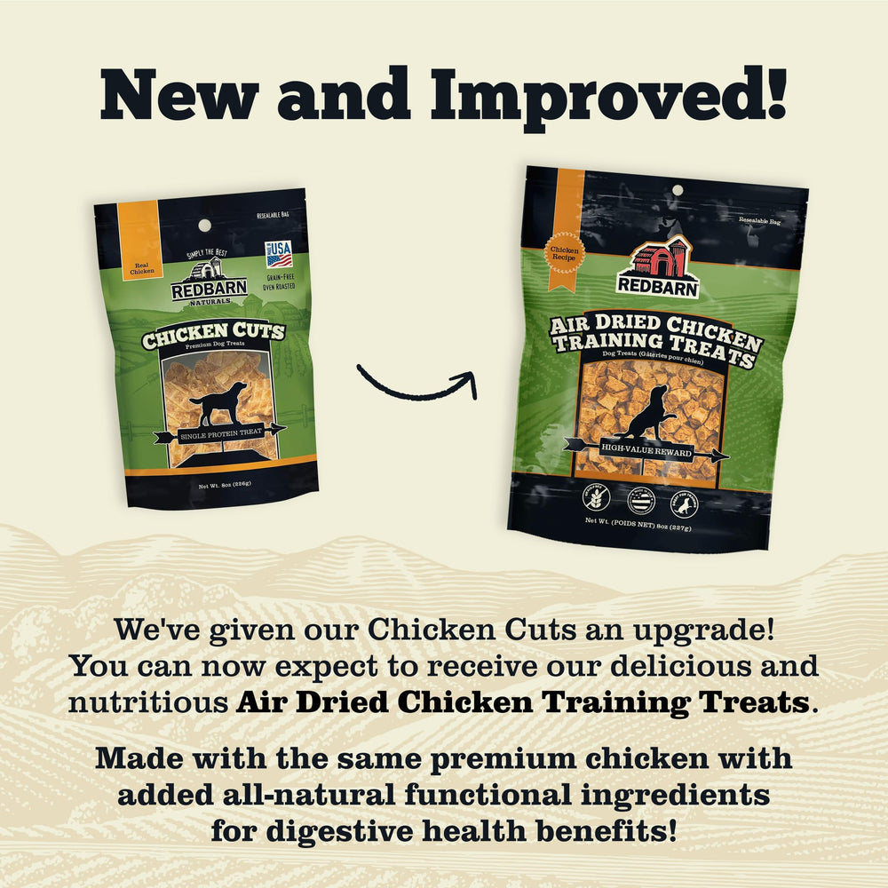 Pollo deshidratado de Redbarn 97% como premio de entrenamiento para cachorros