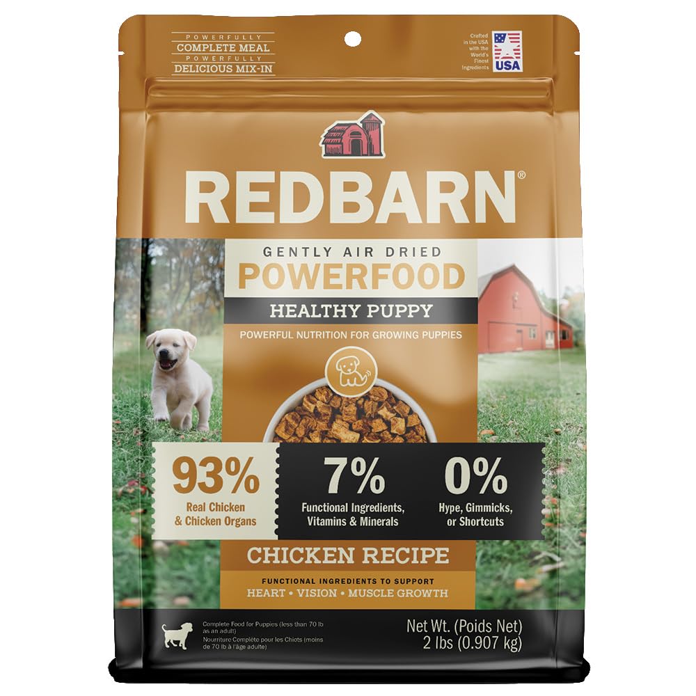 Redbarn Powerfood para cachorros con pollo y órganos para desarrollo muscular